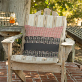 Zwart met roze buitenkussen