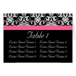 Zwart met Roze Passion Damask