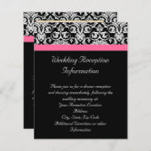 Zwart met Roze Passion Damask (Voorkant / Achterkant)