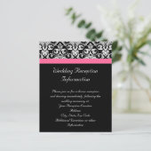 Zwart met Roze Passion Damask (Staand voorkant)