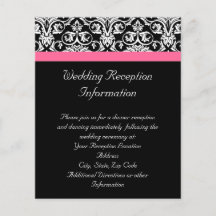 Zwart met Roze Passion Damask