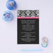 Zwart met Roze Passion Damask Flyer (Enkel)