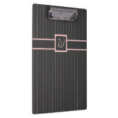 Zwart met roze pinstripes Klembord (Rechts)
