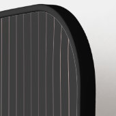Zwart met roze pinstripes pickleball paddle (Links Detail)