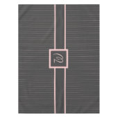 Zwart met Roze Pinstripes Tafelkleed (Voorkant)