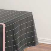 Zwart met Roze Pinstripes Tafelkleed (Voorbeeld)