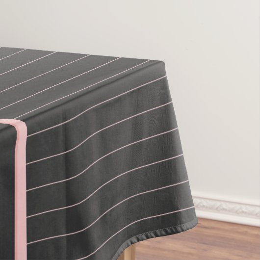Zwart met Roze Pinstripes Tafelkleed (Voorbeeld)