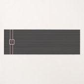 Zwart met Roze Pinstripes Yoga Mat (Voorkant (horizontaal))