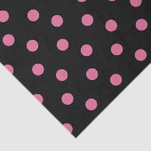 Zwart met roze poka-punts tissuepapier (Detail)
