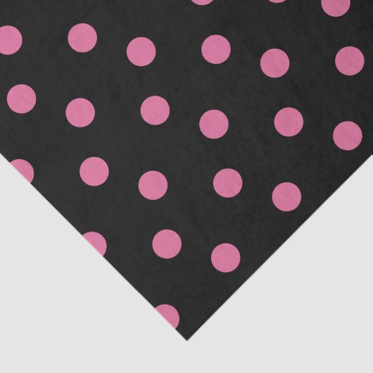 Zwart met roze poka-punts tissuepapier (Detail)