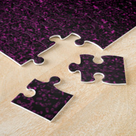 Zwart met roze spatpatroon legpuzzel