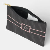 Zwart met Roze Strepen Etui (Open)