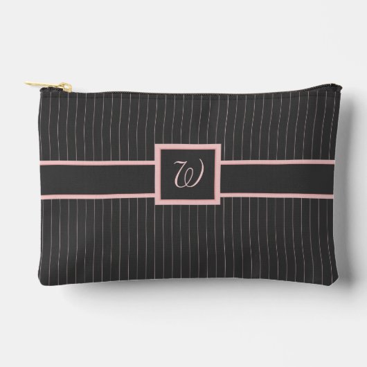 Zwart met Roze Strepen Etui (Voorkant)