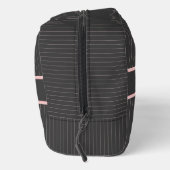 Zwart met roze strepen toilettasje (Rechts)