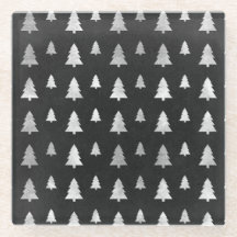 ZWART MET SILVER HOLIDAY CHRISTMAS TREES