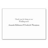 Zwart met Silveron Champagne Silk Tafelkaarten Kaart (Achterkant)