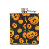 ZWART MET SPOOKY ORANJE HALLOWEEN POMPOENEN HEUPFLES (Achterkant)