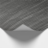 ZWART MET SUBTLE WITTE STRIPES CADEAUPAPIER (Hoek)