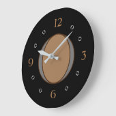 Zwart met Tan Silver/Grey Center Grote Klok (Hoek)