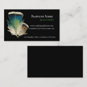 Zwart met Visitekaartje van veren (Voorkant / Achterkant)