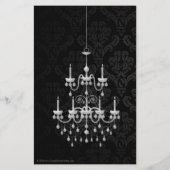 Zwart met White Chandelier Silhouette Flyer (Achterkant)