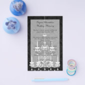 Zwart met White Chandelier Silhouette Flyer (Enkel)