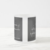 Zwart met White Chandelier Silhouette Matglas Koffiemok (Center)