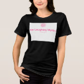 Zwart met wit onder druk T-shirt (Voorkant)