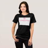Zwart met wit onder druk T-shirt (Voorkant volledig)