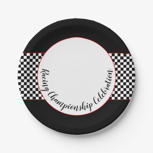 Zwart met wit papieren bordje (Voorkant)