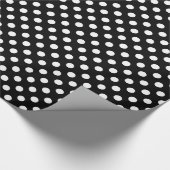 Zwart met wit poladot papier (Hoek)