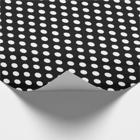 Zwart met wit poladot papier (Hoek)