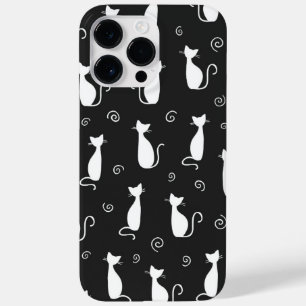 ZWART MET WIT-SITTING CAT-PATROON Case-Mate iPhone 14 PRO MAX HOESJE