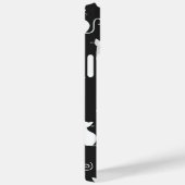 ZWART MET WIT-SITTING CAT-PATROON Case-Mate iPhone CASE (Achterkant / Rechts)