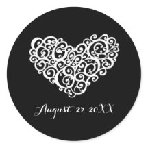 Zwart met wit Zwemel - Eenvoudige cirkelsticker