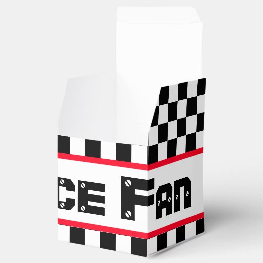 Zwart met witte cheque bedankdoosjes (Geopend)