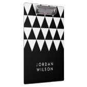 Zwart met witte driehoek Modern minimalistisch Klembord (Rechts)