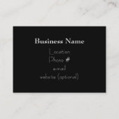 Zwart met witte/gouden Visitekaartjes (Achterkant)