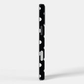 Zwart met witte haarpunten Case-Mate iPhone case (Achterkant / Rechts)