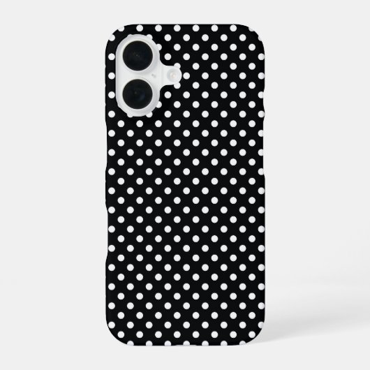 Zwart met witte haarpunten iPhone 16 hoesje (Achterkant)