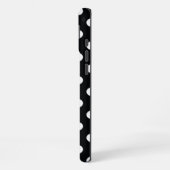 Zwart met witte haarpunten iPhone hoesje (Linkerkant)