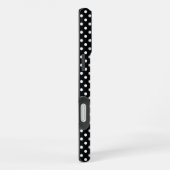 Zwart met witte haarpunten iPhone hoesje (Rechterkant)
