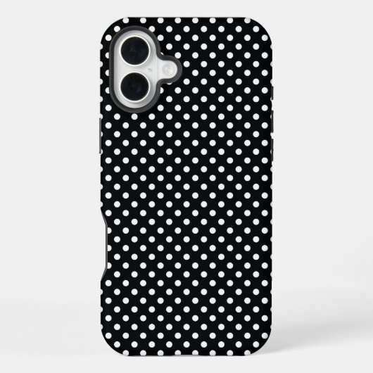 Zwart met witte haarpunten iPhone hoesje (Achterkant)