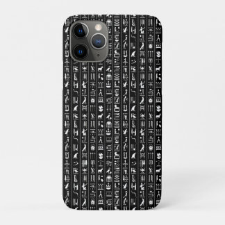 Zwart met witte Hieroglyphs Case-Mate iPhone Case