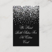 Zwart met witte neerslag op verticale Sjabloon Visitekaartje (Achterkant)