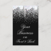 Zwart met witte neerslag op verticale Sjabloon Visitekaartje (Voorkant)