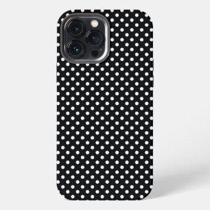 Zwart met witte polka stippen iPhone 13 pro max hoesje