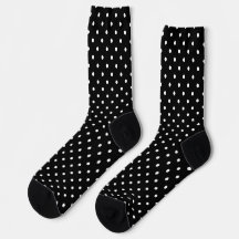 Zwart met witte polka stippen patroon