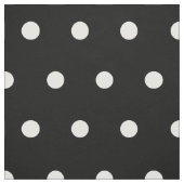 Zwart met witte poolpunts stof (Swatch)