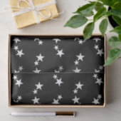 Zwart met witte sterren tissuepapier (Geschenk)